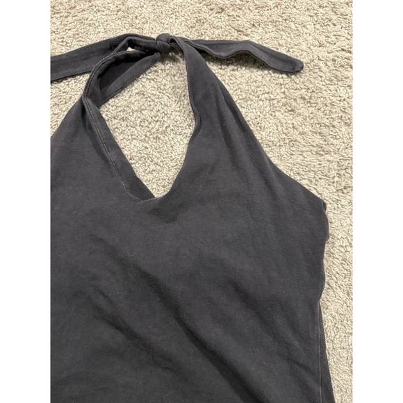 B Moss Black‎ Basic Halter Minimalist Classic Elegant Party Vintage Y2K 2000s L - Picture 2 of 5